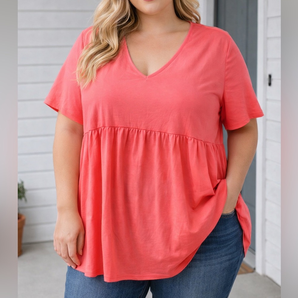 Zenana Outfitters Bright Pink Blouse